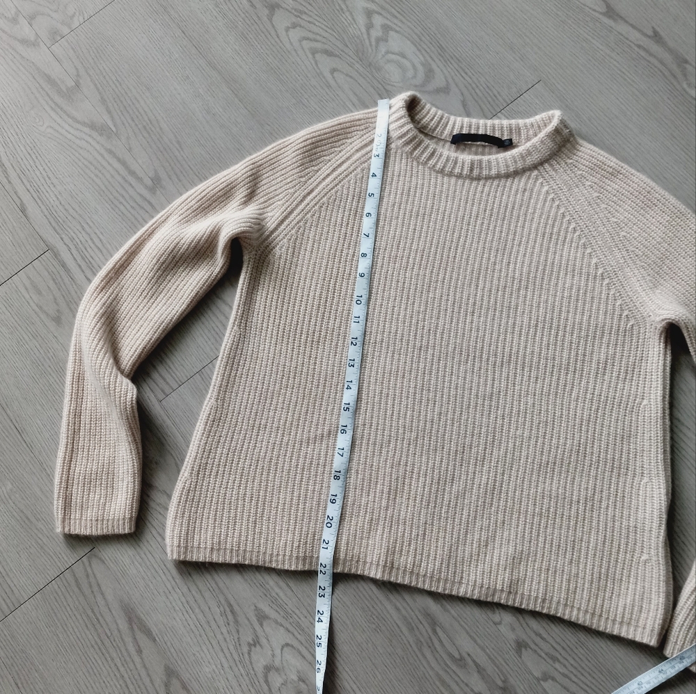 Jenni Kayne Cashmere Fisherman Sweater In Oatmeal M - Picture 14 of 16